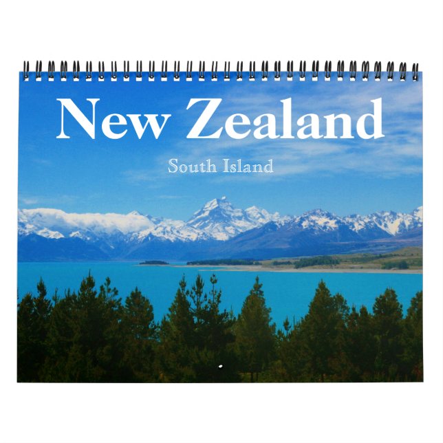 new zealand south island 2026 calendar (Cover)