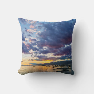 New Zealand, South Island, Kaikoura, South Bay Throw Pillow