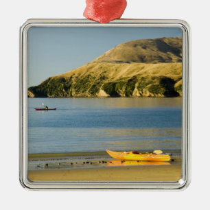 New Zealand, South Island, Marlborough Sounds. 2 Metal Ornament