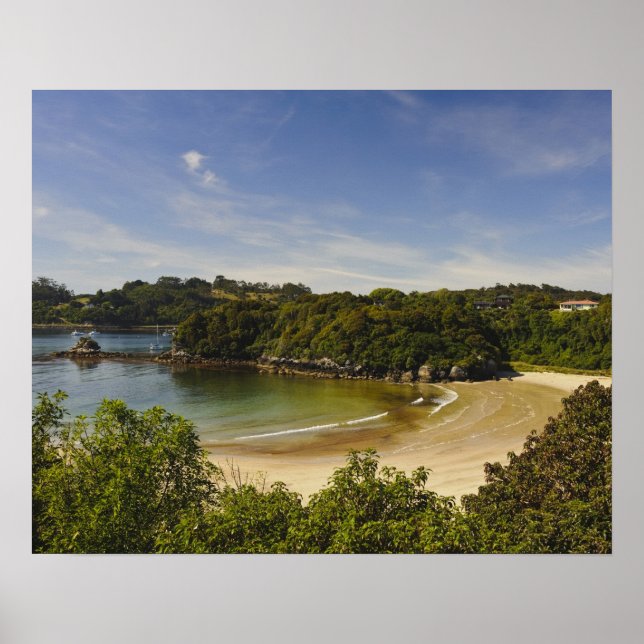 New Zealand, Southland, Stewart Island, Halfmoon Poster (Front)