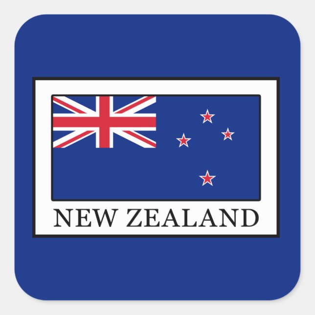 New Zealand Square Sticker (Front)