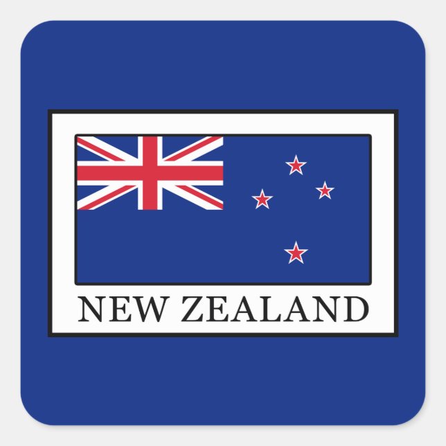 New Zealand Square Sticker (Front)