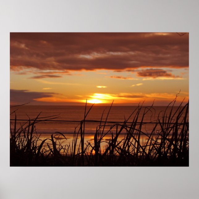 New Zealand Sunset Poster (Front)