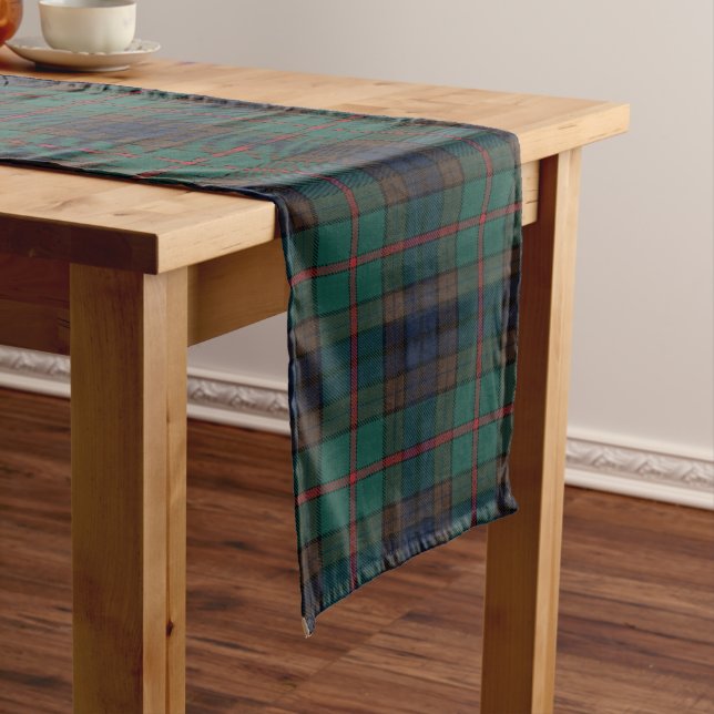 New Zealand Tartan Plaid Pattern Long Table Runner (In Situ)