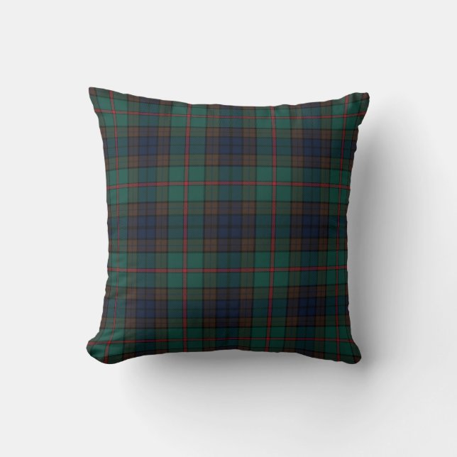 New Zealand Tartan Plaid Pattern Throw Pillow (Front)