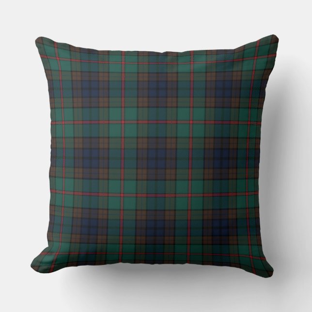 New Zealand Tartan Plaid Pattern Throw Pillow (Front)