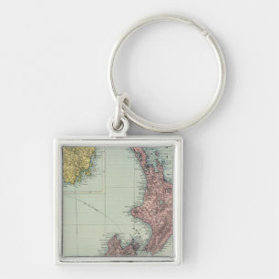 New Zealand, Tasmania, Fiji Keychain