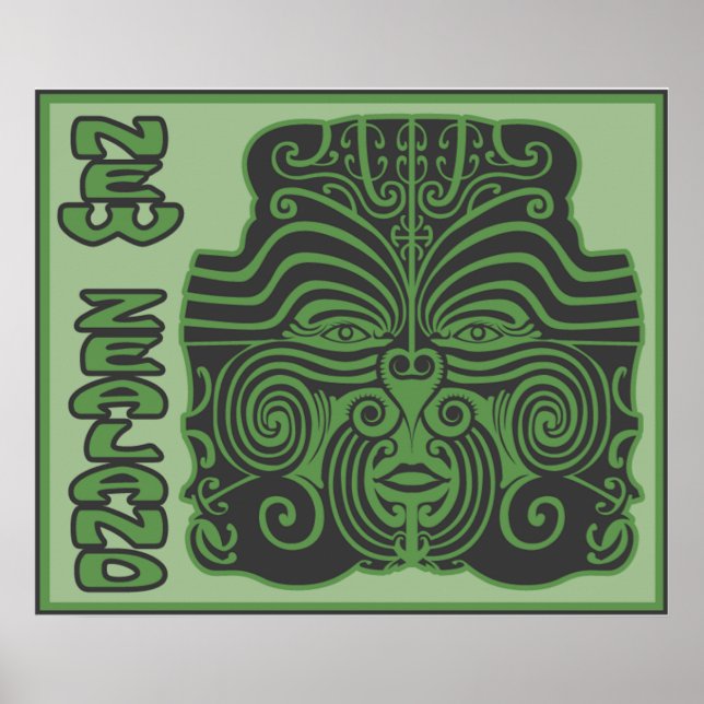 New Zealand Tribal Art Poster Print (Front)