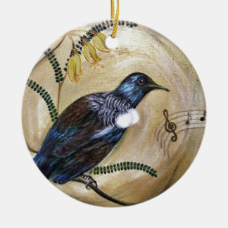 New Zealand Tui Ceramic Ornament