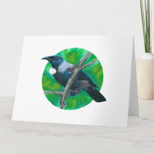 New Zealand Tui - Painting in acrylic Card