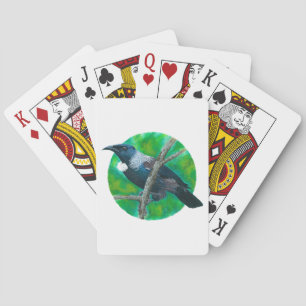 New Zealand Tui - Painting in acrylic Playing Cards