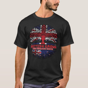 New Zealand Uk United Kingdom British Tree Roots T-Shirt
