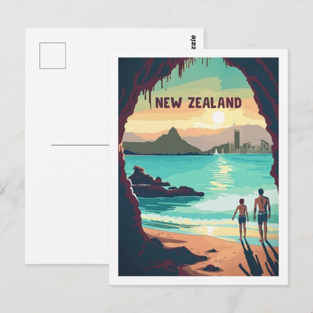 New Zealand Vintage Famous Travel Place Postcard (Front/Back)