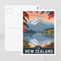 New Zealand Vintage Famous Travel Place