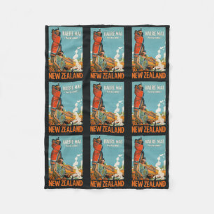 New Zealand vintage travel fleece blanket