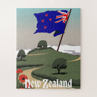 new Zealand Vintage Travel  Jigsaw Puzzle