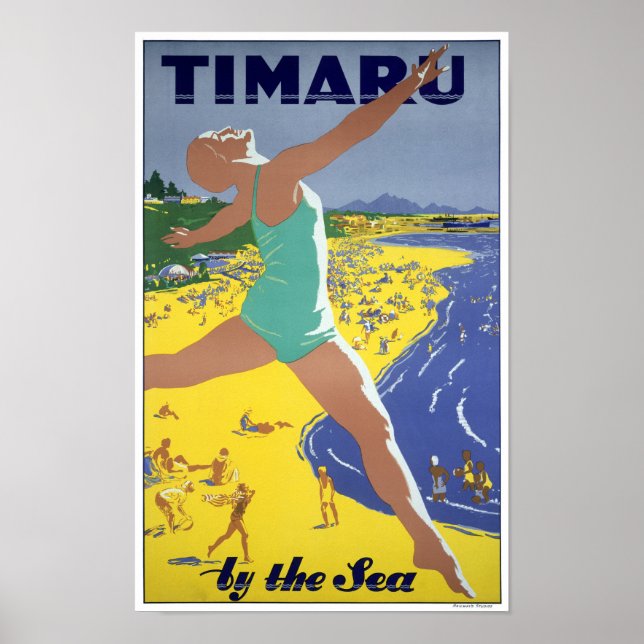 New Zealand Vintage Travel Poster (Front)