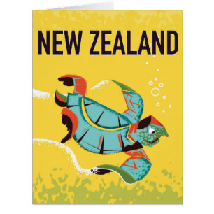 New Zealand vintage travel poster art.