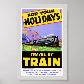 New Zealand Vintage Travel Poster Restored