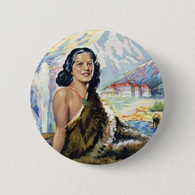 New Zealand: Wonderland of the Pacific 2 Inch Round Button (Front)