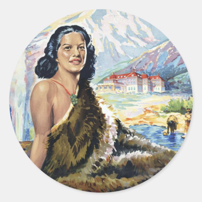 New Zealand: Wonderland of the Pacific Classic Round Sticker (Front)