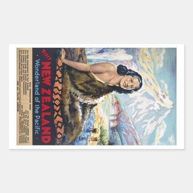 New Zealand: Wonderland of the Pacific Sticker (Front)