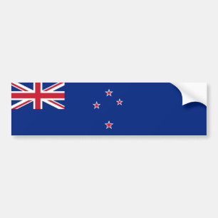 New Zealand/Zealander/Kiwi Flag Bumper Sticker