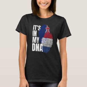 New Zealander And Netherlands Mix DNA Heritage Fla T-Shirt