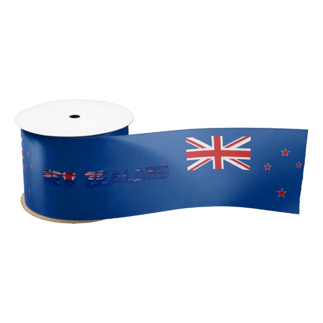 New Zealander flag Satin Ribbon (Spool)