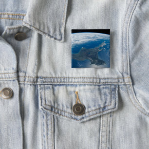 New Zealand's North Island. 2 Inch Square Button