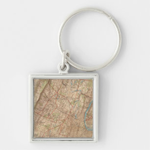Newark and Elizabeth, New Jersey Keychain
