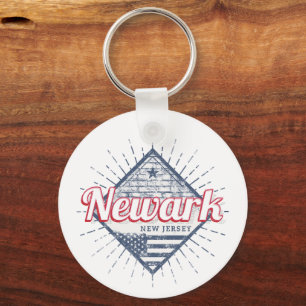 Newark City New Jersey United States Vintage USA Keychain