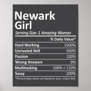 Newark Girl Nj New Jersey Funny City Home Roots _1 Poster