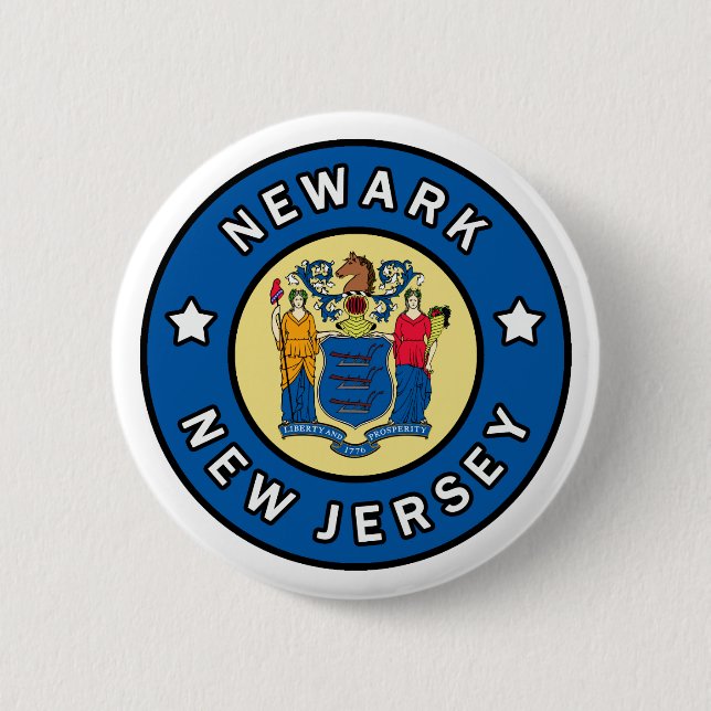 Newark New Jersey 2 Inch Round Button (Front)