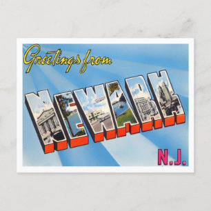 Newark, New Jersey Big Letters Postcard