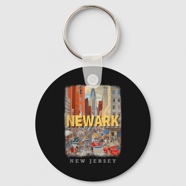 Newark New Jersey Nj Urban Energy Sd649  Keychain (Front)