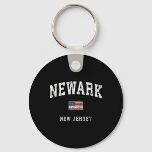 Newark New Jersey Nj Vintage American Flag Srts De Keychain