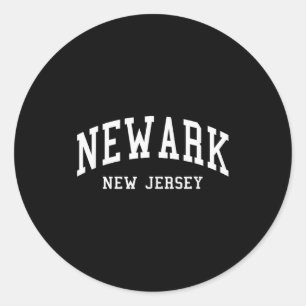 Newark - New Jersey - Throwback Design - Clic  Classic Round Sticker