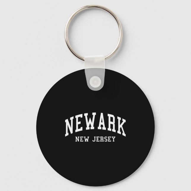Newark - New Jersey - Throwback Design - Clic  Keychain (Front)