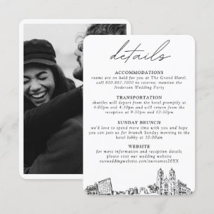 Newark New Jersey Wedding Details Enclosure Card