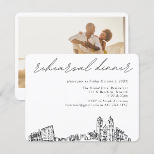 Newark Wedding Elegant Rehearsal Dinner Enclosure Card