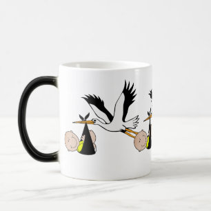 Newborn Baby and Stork Magic Mug