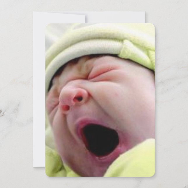 Newborn Baby Boy Announcement Thank You Message (Front)