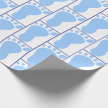 Newborn Baby Boy Blue Foot impression