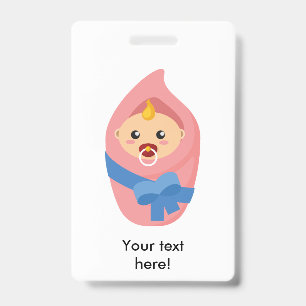 Newborn baby clipart badge