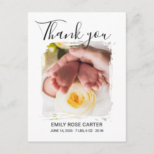 Newborn Baby Photo Birth Announcement Personalized Postcard
