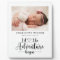Newborn Baby Photo Birth Stats Plaque