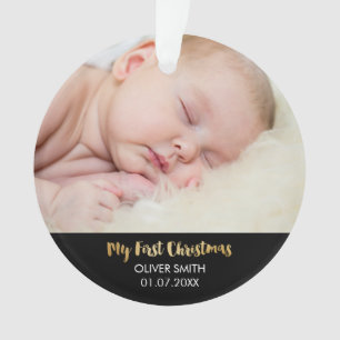 Newborn Baby Photo Holiday Ornament