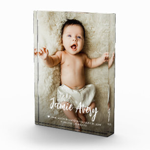 Newborn Baby photo name Script birth stats Block