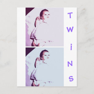 Newborn Baby Twins Postcard